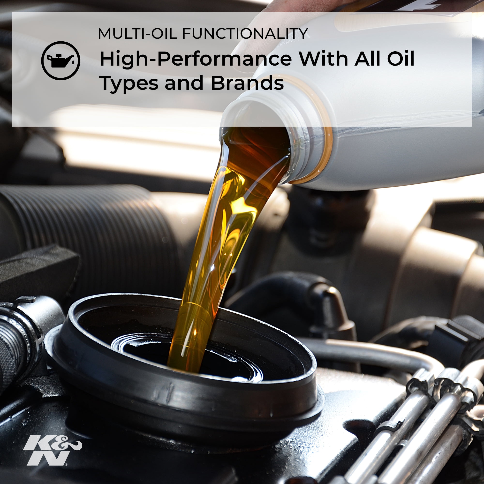 K&N Performance Oil Filter: 20,000 Mile Premium Engine Protection, Higher Oil Flow Rates, Compatible with All Oils, Optimized for Synthetic Oils, HP-7032