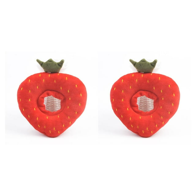 Unatoiry Cat Neck Cone Fruit Shaped Puppy Accessories Elizabethan Collars Collar Breathable Toast Anti-Bite Kitten Cones Strawberry Pattern L 2Set