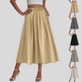 thumbnail image 1 of Sentmoon Jupe Maxi pour Femmes Jupe Taille Haute pour Femmes Confortable Coupe Régulière Jupe Mini pour Femmes pour l'Été et Temps Chaud P-3TG, 1 of 6