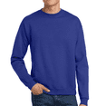 thumbnail image 5 of Hanes Mens Ultimate Cotton Crewneck Sweatshirt -WD60 Heavyweight Fleece Sweatshirt, (XL Deep Royal), 5 of 5