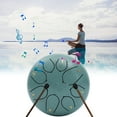 thumbnail image 4 of Twfbrm Rain Drum for Outside, 6 inch 8 Notes Steel Tongue Drum with Music Book, Sound Healing Instruments Waterproof Chakra Drum Musical Education Rain Chime Relaxation Gifts for Adults and Kids, 4 of 5
