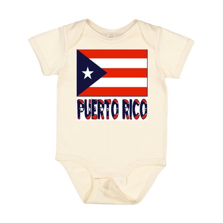 

Inktastic Puerto Rico Flag & Name Gift Baby Boy or Baby Girl Bodysuit