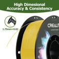 thumbnail image 2 of Filamento para impresora 3D Creality PETG de 1,75 mm y 1 kg, color amarillo, 2 of 7