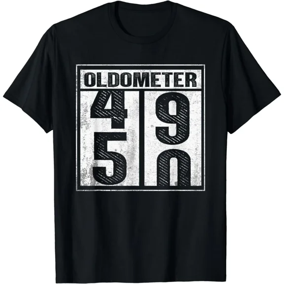 50th Birthday Funny Gift Men Women Oldometer 49-50 Shirts Gifts Unisex T-Shirt