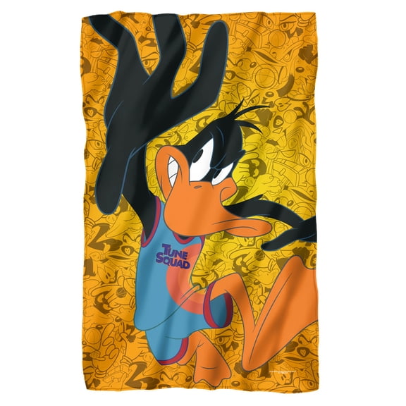 Space Jam: A New Legacy Daffy Jumping Officially Licensed Fleece Blanket 36' x 58'