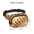 thumbnail image 4 of Fotbe Vintage Baseball Cangurera Cuadrada con Estampado de Doble Capa, Bolsa de Cintura Ajustable Mini para Hombres y Mujeres, 4 of 9