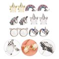 thumbnail image 3 of 6 Pairs Rhinestone Alloy Children Earrings Cartoon Kids Ear Clip Ear Jewelry, 3 of 8