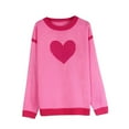 thumbnail image 4 of Fengactive Women's Big Cute Heart Sweater Long Sleeve Crew Neck Knit Pullover Fashion Fall 2025, 4 of 6