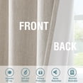 thumbnail image 3 of H.VERSAILTEX 100% Blackout Curtain Linen Textured Chenille Grommet Thermal Curtains for Bedroom Light-Blocking (2 Panels, 52" x 84", Natural), 3 of 6