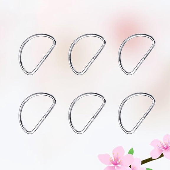 FRCOLOR  20 PCS Webbing Accessories D Rings Sewing Buckle for Handbags