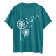 thumbnail image 3 of Camisetas de Manga Corta para las Mujeres Impreso Cuello Redondo Suelto Camiseta, Casual Cuatro Estaciones Blusa para el Hogar, 3 of 3