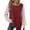 23#Red, variant on Shirts for Women Waffle Knit Contrast Long Sleeve Shirts Dressy Tunics Casual Crewneck T Shirts Red S