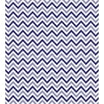 thumbnail image 3 of Ambesonne Modern Duvet Cover Sets, Zig Zag Striped Pattern, 2-King, Navy Blue White, 3 of 7