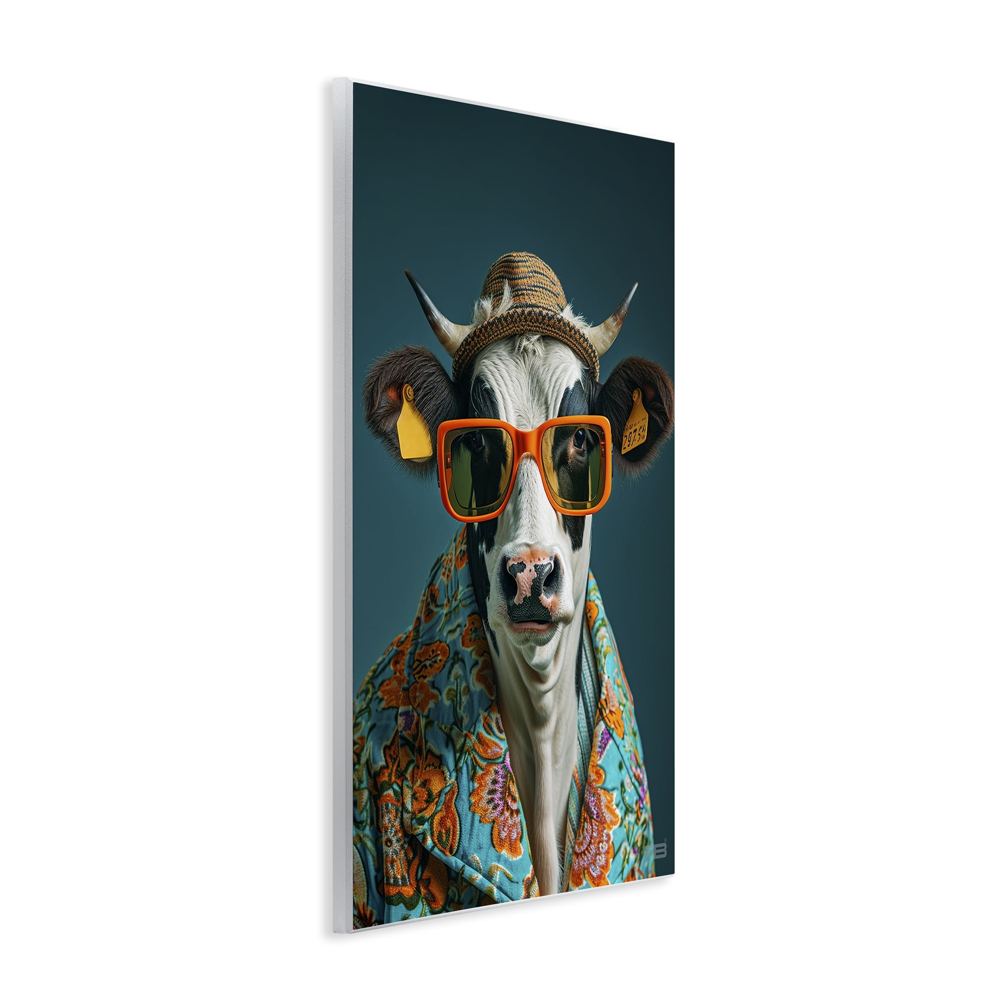 Stupell Industries Cool Trendy Cow Animals & Insects Painting Unframed Art Print Wall Art, 10 x 15