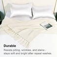 thumbnail image 6 of 20x28 2Pcs Bamboo Cooling Satin Pillowcase with Zipper, White Ultra Soft and Silky Pillow Cases Standard Size，Pillow Covers for Hair Protection & Hot Sleepers, 6 of 8