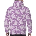 thumbnail image 7 of Salouo Purple Butterflies Floral Pattern Men's Fall Hoodie Sweatshirt,Sport Hoodie with Pockets for Men Pullover Casual Hooded Sweatshirt-Small, 7 of 7