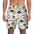 thumbnail image 3 of Uemuo Dinosaur Pattern Mens Swim Trunks Quick Dry Board Shorts with Mesh Lining, Stretch Beach Shorts Quick Dry No-Chafing Board Shorts-Large, 3 of 9