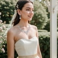 thumbnail image 4 of Conjunto de joyas con collar y pendientes colgantes con forma de lágrima de cristal austriaco para novias y mujeres, 4 of 5