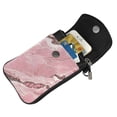 thumbnail image 3 of Cross-Body Bag Flip Phone Bag 7.6inx4.9in Durable Waterproof Pu Leather Small Size But Spacious Magnet Button Pink Marble_2, 3 of 5