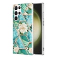 thumbnail image 1 of Supershield Samsung Galaxy S23 Ultra Case Marble Floral Design Protective Soft Flowers Phone Case - Blue, 1 of 5