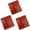 Red 3PCS, variant on 12 Cavities Bread Pan Silicone Mini Loaf Baking Pan