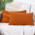 thumbnail image 2 of Unique Bargains 1 Pair Solid Color Pillowcases with Hidden Zipper for Bed Sofa and Couch Orange 12" x 20", 2 of 6