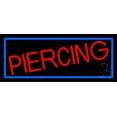 thumbnail image 1 of Red Piercing LED Neon Sign 6" Tall x 15" Wide - inches Black Square Cut Acrylic Backing, with Dimmer - Premium built indoor Sign for Storefront, Store interior, Studio., 1 of 7