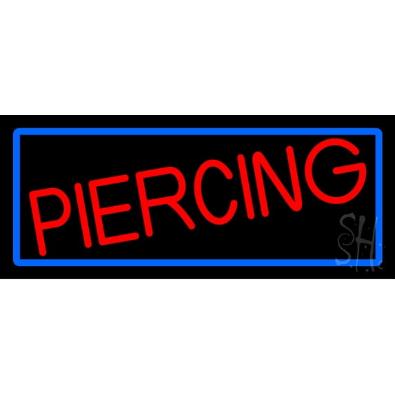 Red Piercing LED Neon Sign 6" Tall x 15" Wide - inches Black Square Cut Acrylic Backing, with Dimmer - Premium built indoor Sign for Storefront, Store interior, Studio.