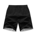 thumbnail image 5 of LEKWK Athletic Shorts for Men Elastic Waist Drawstring Workout Short with Contrast Trim Lightweight Quick Dry Gym Activewear with Pockets Black XXXL, 5 of 6