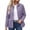 Purple, variant on EOYWHK Puffer Jacket for Women Soft Warm Notch Collar Snap Button Solid Color Long Sleeve Winter Coats Coffee XL