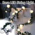 thumbnail image 1 of Agiferg String Lights Battery Operated Indoor with LED Light White Roses with Warm Light, 1 of 9