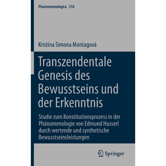 Phaenomenologica Transzendentale Genesis Des Bewusstseins Und Der Erkenntnis: Studie Zum Konstitutionsprozess in Der PhÃ¤nomenologie Von E, Book 210, (Hardcover)