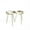 White, variant on Ultimate Premium Products Modern Nesting Side Table Set of 2, Wooden Round End Table with Metal Gold Legs (White)