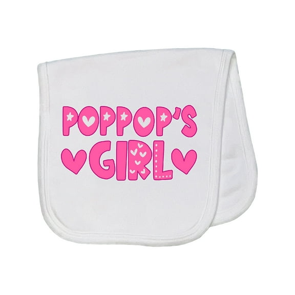Inktastic Pop Pop's Girl Baby Burp Cloth
