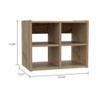 thumbnail image 3 of TUHOME Entryway Stackable Storage Unit, Stackable Cabinet, Four Shelves For Storage, Light Grey, For Living Room, 3 of 7