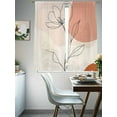 thumbnail image 4 of Minimalist Floral Sheer Curtains for Living Room Bedroom, Light-filtering Sheer Curtain, Modern Flower Rod Pocket Voile Window Treatment Drapes, 52’’Wx72’’L, 2 Panels Set, 4 of 7