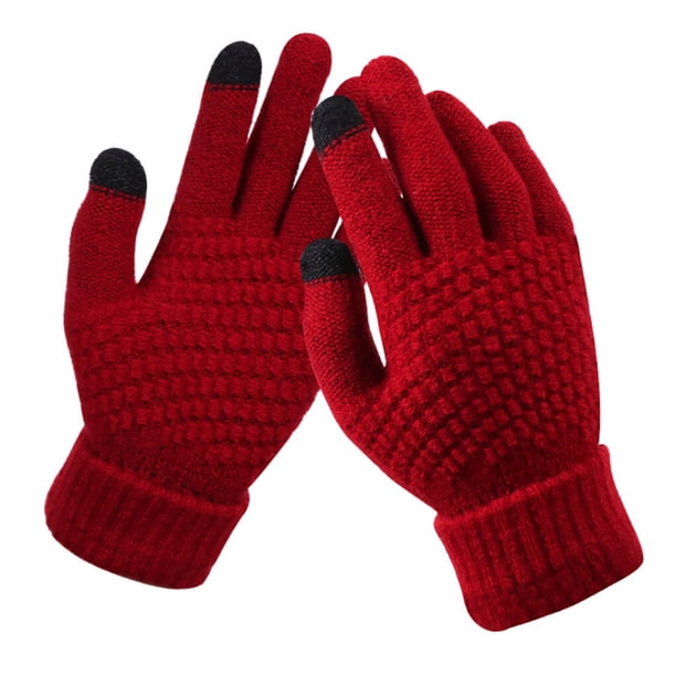 Minnieouse Guantes Pantalla Táctil Manopla Cálida Unisex Mujer Guantes Invierno Manoplas Punto Type6 NO6 Minnieouse AP000827-01