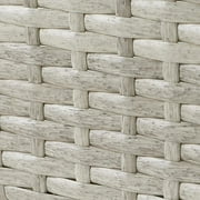 Crosley Furniture Capella 3Pc Outdoor Wicker Chair Set Gray/Acorn - Side Table & 2 Armchairs