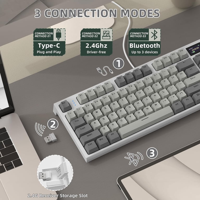 ATTACK SHARK K86 Wireless Mechanical Keyboard 75% with TFT Color