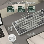 ATTACK SHARK K86 Wireless Mechanical Keyboard 75% with TFT Color Display & Knob Apex Pro TKL, 2.4G/Bluetooth/USB-C Wired RGB Backlit, Hot Swappable