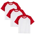 thumbnail image 5 of GERsome 3 Pack Boys Girls T-Shirts Raglan Short Sleeve Color Block Cotton Soft Crewneck Tee Shirts, 5 of 9