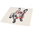 thumbnail image 2 of Funda de cojín de almohada decorativa para sofá cama vintage, cafetería, hogar, cremallera invisible, 45 x 45 cm (beige (perro)), 2 of 5