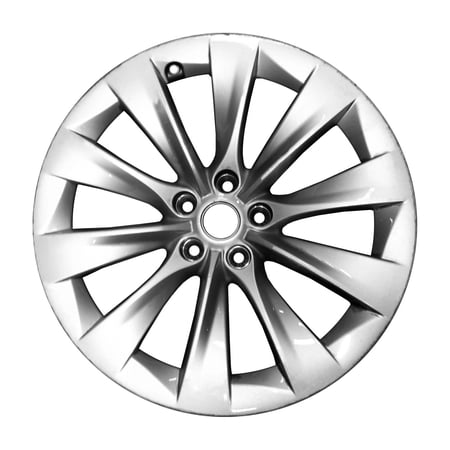 Kai 20 X 9.5 Reconditioned OEM Aluminum Alloy Wheel  All Painted Light Silver Metallic  Fits 2017 Tesla X