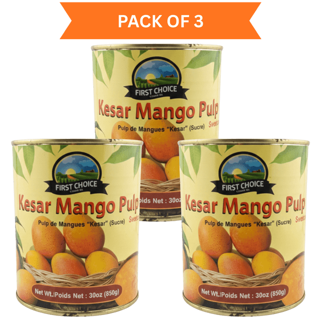 First Choice Foods Kesar Mango Pulp 850g, Pack of 3