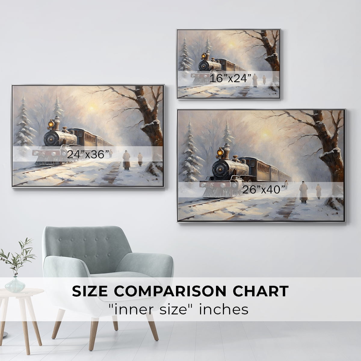 Vintage Landscape-CC By Wexford Home Framed in Silver Wood Gallery Wrapped Canvas 27 in. x 41 in.