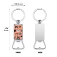 thumbnail image 2 of WIRESTER Household Kitchen Tools Keychains Metal Bottle Opener With Key Ring - Cat Face Pattern (S1), 2 of 6