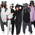 thumbnail image 2 of Unicornio Kigurumi Animal adultos gato oso sin dientes dragón Onesies pijama mapache disfraces dragón mono regalo de Navidad, 2 of 4