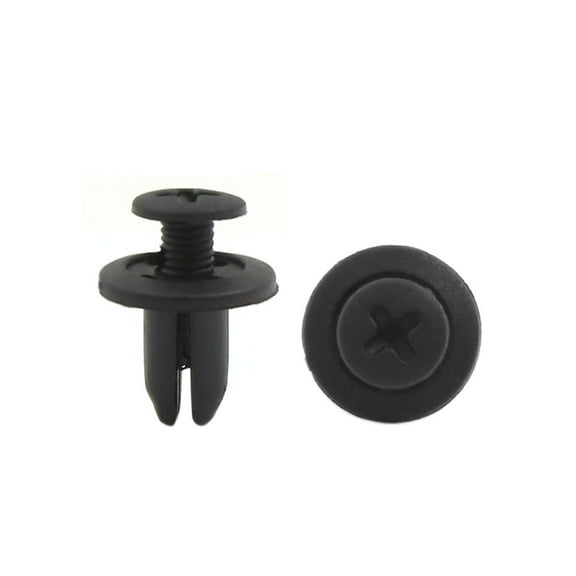 Black Plastic Push-in Bumper Fender Door Rivets Fastener Clips 7mm Hole 20PCS