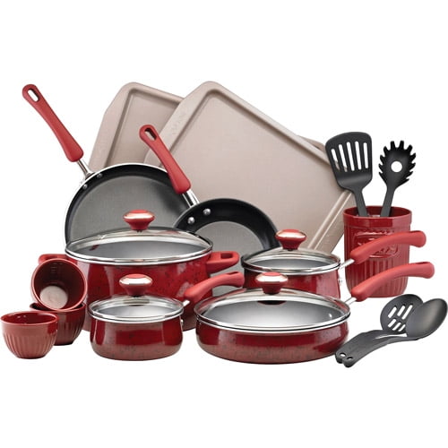 Paula Deen Pd Everyday 20pc Cookware Set Red