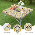 thumbnail image 4 of Stylish and Practical Boho Tablecloth 34x34 Inch Square Floral Cover with Elastic Hem for All-Season Use Indoors Out, 4 of 6